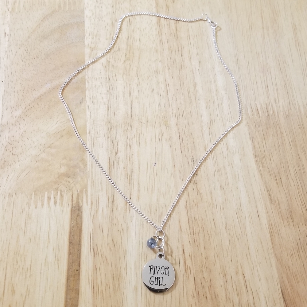 Handcrafted Silver Plated 'River Girl' Necklace with Quartz - Picture 3 of 7